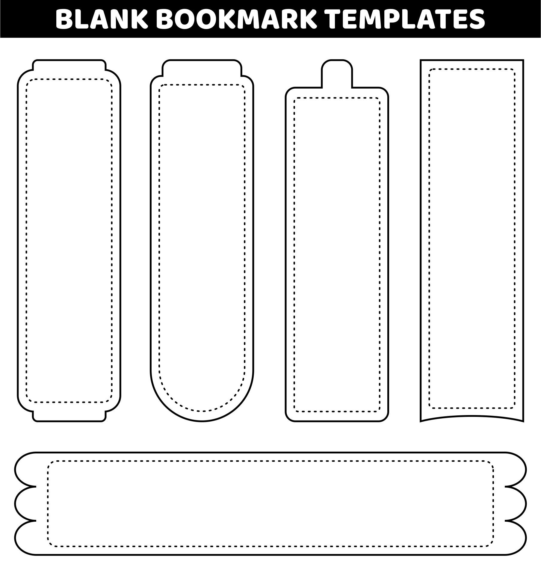 Blank Bookmarks - 10 Free Pdf Printables | Printablee intended for Free Printable Blank Bookmark Template