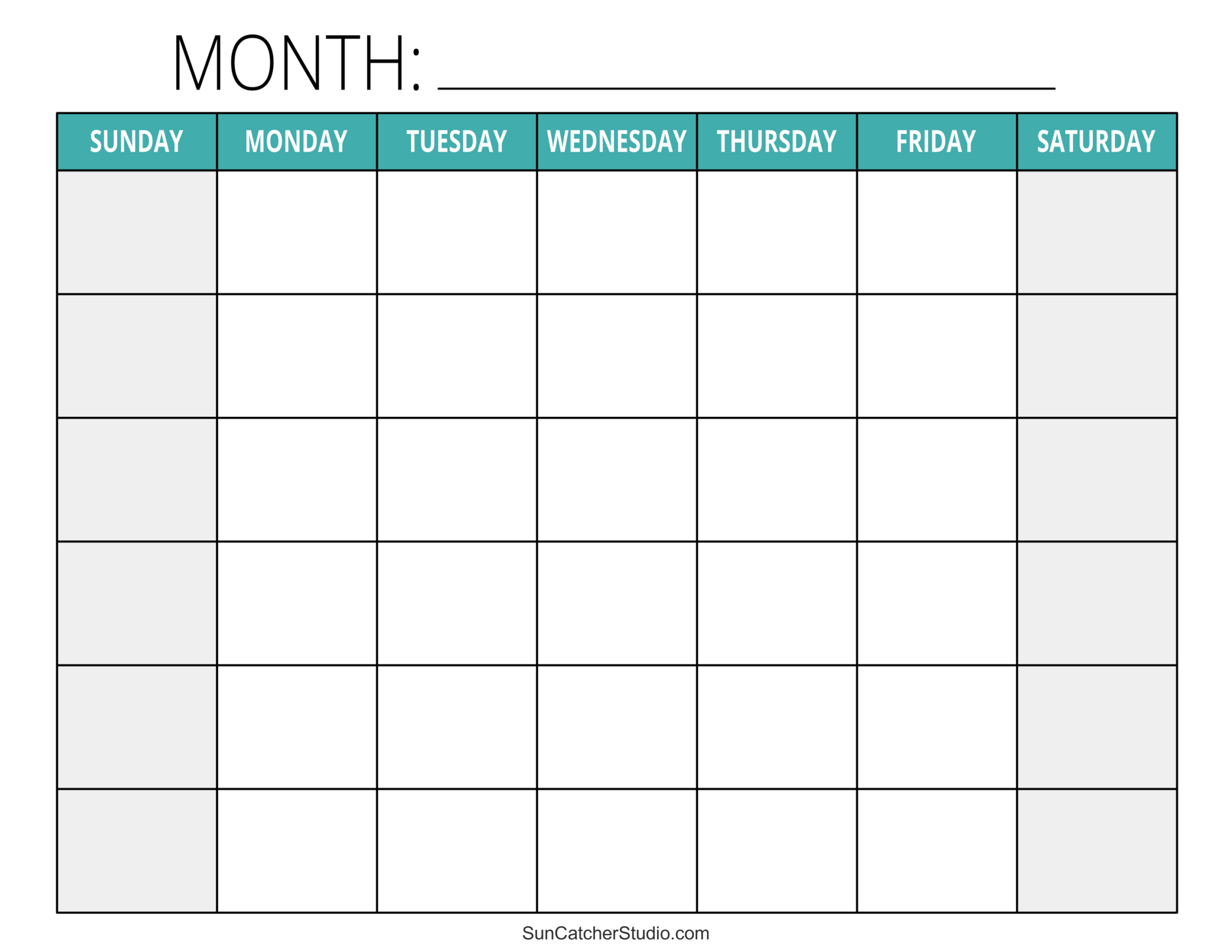 Blank Calendar Templates (Free Printable Pages) – Free Printables pertaining to Free Printable Calendar Template with Pictures