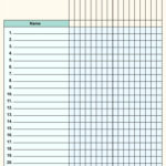 Blank Class List Template 30 Student Pertaining To Free Printable Class List Template For Teachers