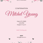Blank Confirmation Invitation Template In Photoshop, Illustrator With Regard To Free Printable Confirmation Invitation Template