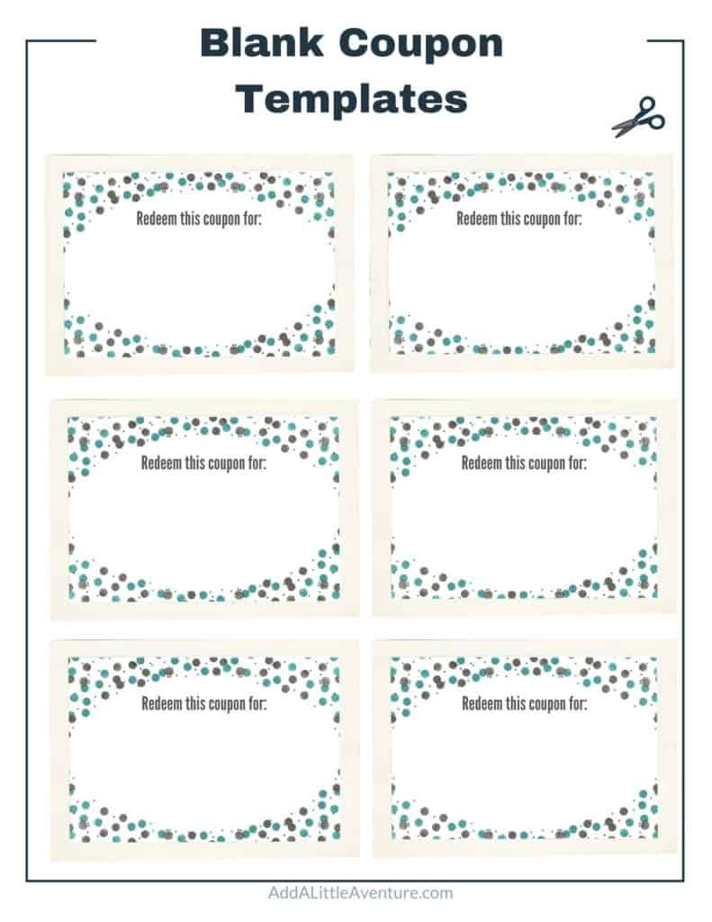 Blank Coupon Templates - Free Printables - Add A Little Adventure regarding Free Printable Coupon Template Blank