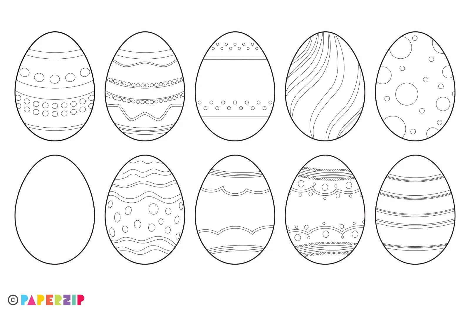 Blank Easter Eggs - Paperzip in Free Printable Blank Easter Egg Hunt Template