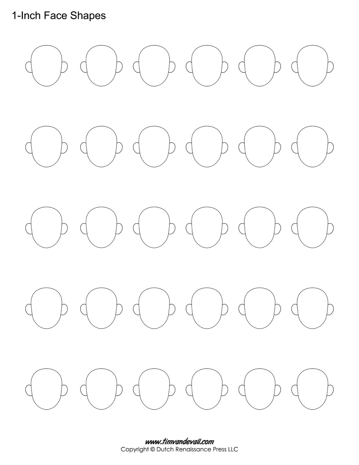 Blank Face Templates | Printable Face Shapes For Kids with Free Printable Blank Face Template