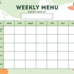 Blank Menu For Daycares   10 Free Pdf Printables | Printablee For Free Printable Daycare Menu Template