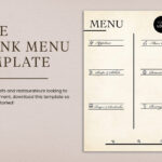 Blank Menu Template In Png   Download | Template Regarding Free Printable Blank Restaurant Menu Template