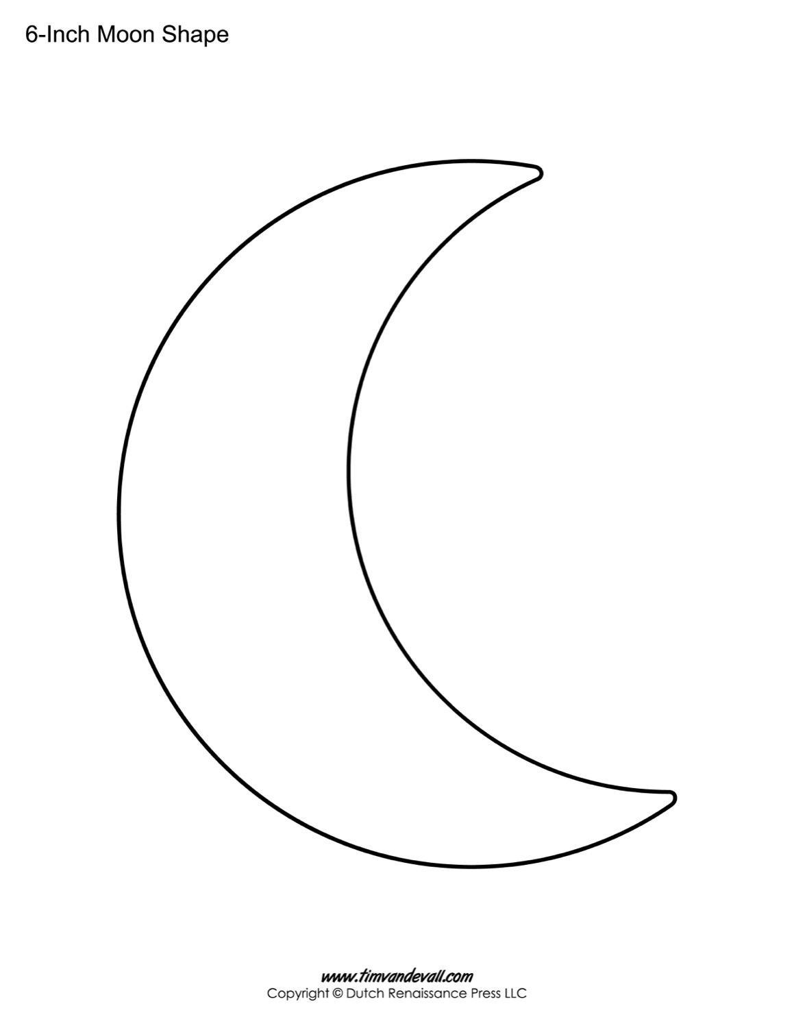 Blank Moon Templates | Printable Moon Shapes throughout Free Printable Crescent Moon Template