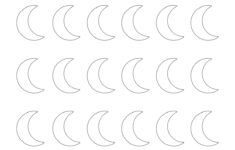 Blank Moon Templates | Printable Moon Shapes with Free Printable Crescent Moon Template