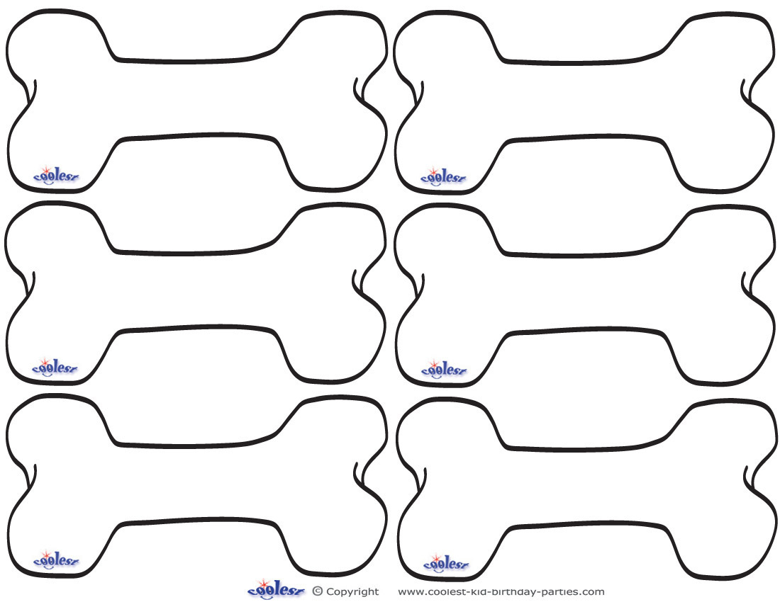 Blank Printable Dog Bone Thank You Cards - Coolest Free Printables in Free Printable Dog Bone Template Printable
