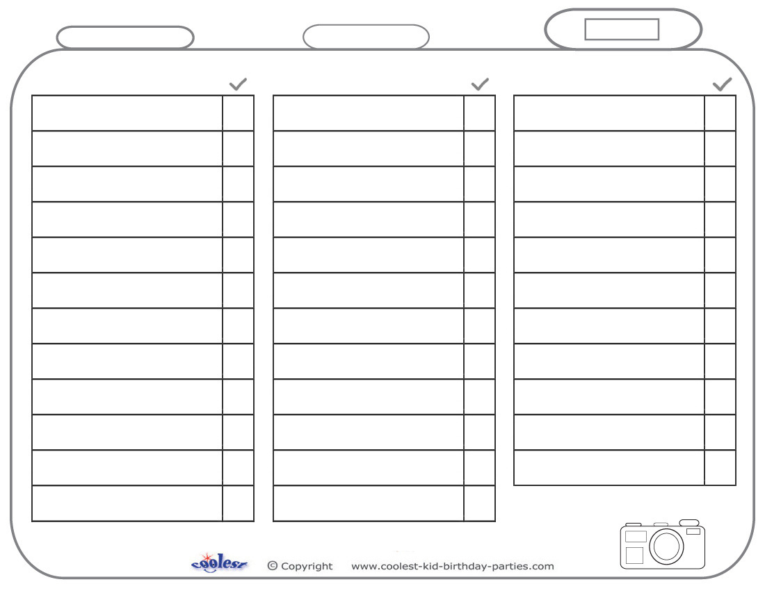 Blank Printable Photo Scavenger Hunt List - Coolest Free Printables inside Free Printable Blank Scavenger Hunt Template