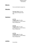 Blank Resume Template Pdf   Fill Online, Printable, Fillable For Free Printable Fill In The Blank Resume Template