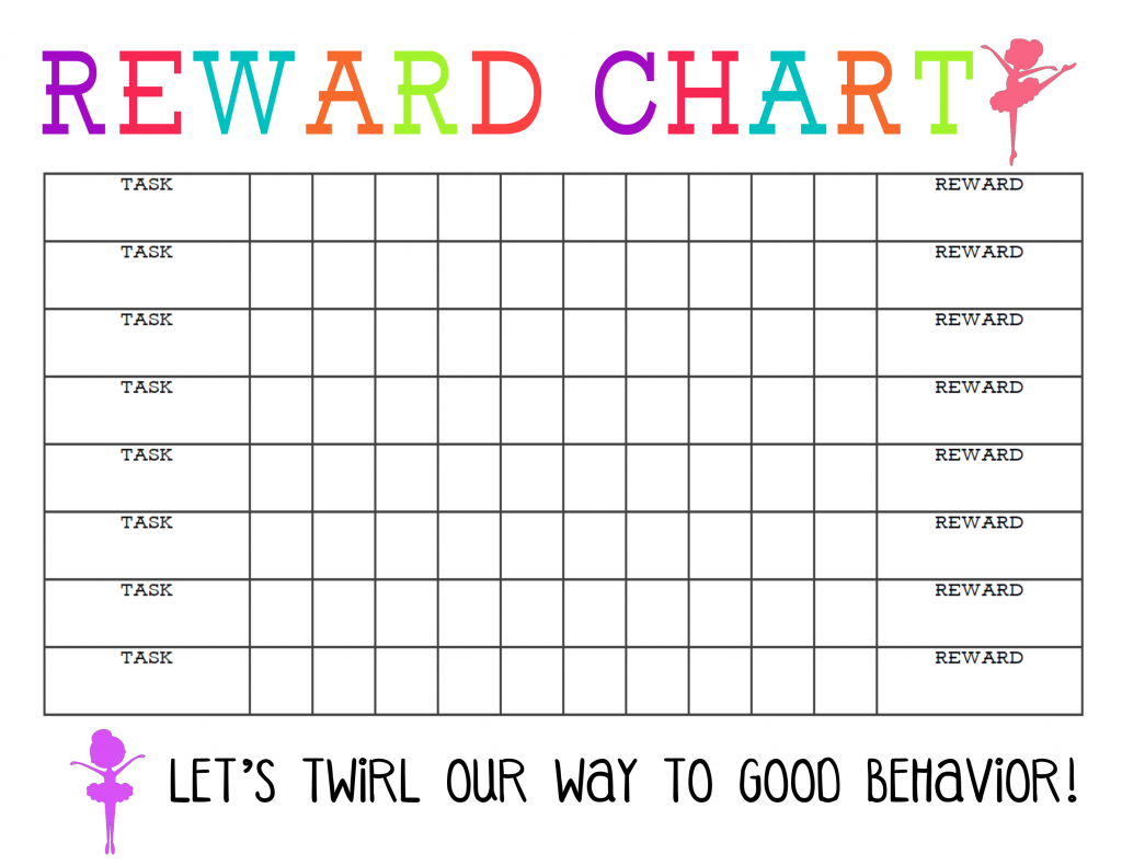 Blank Reward Chart Printable - The Girl Creative for Free Printable Editable Reward Chart Template