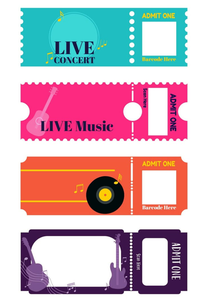 Free Printable Concert Tickets Template