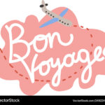 Bon Voyage Have Nice Trip Banner Template Vector Image Pertaining To Free Printable Banner Template Bon Voyage