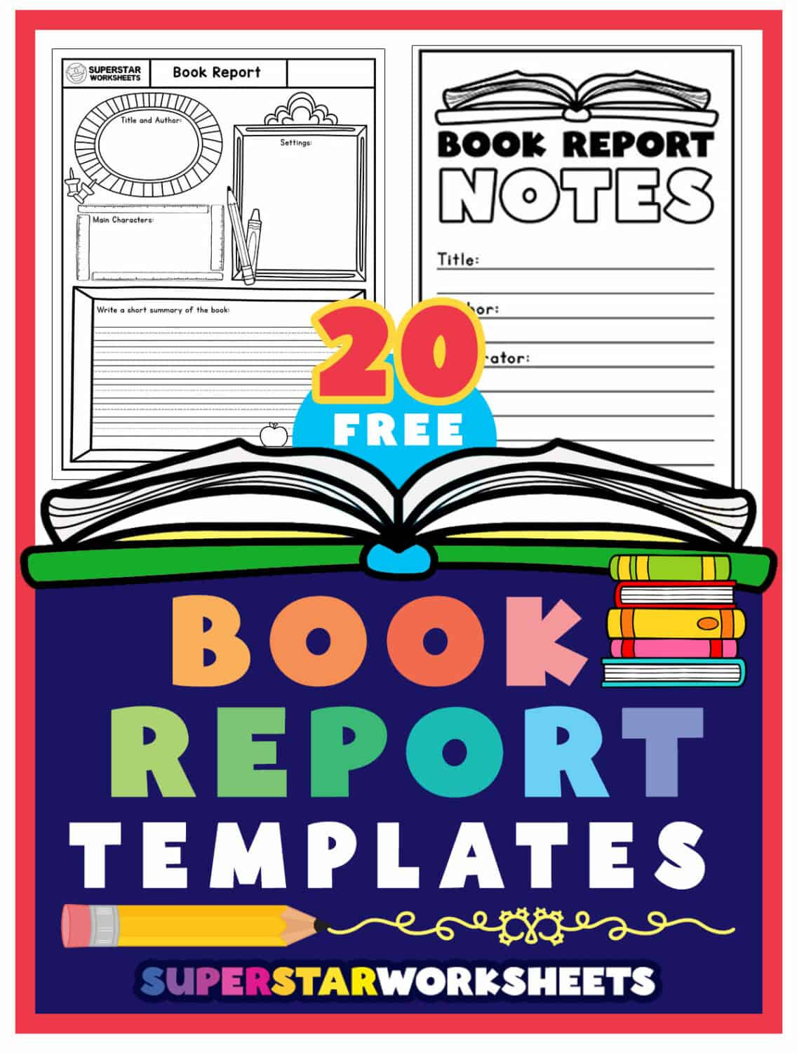 Book Report Templates - Superstar Worksheets with regard to Free Printable Book Report Template For 2nd Grade