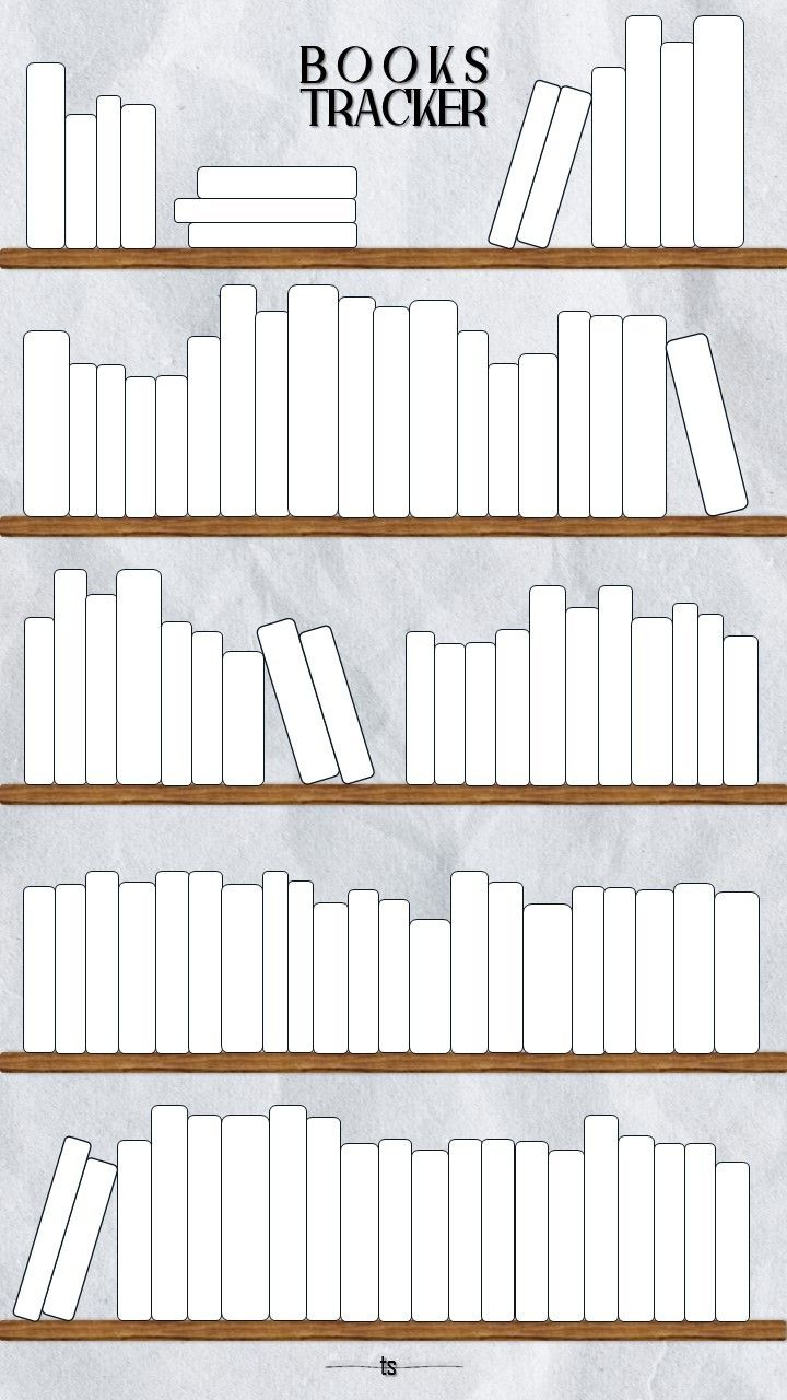 Books Tracker in Free Printable Book Spine Template
