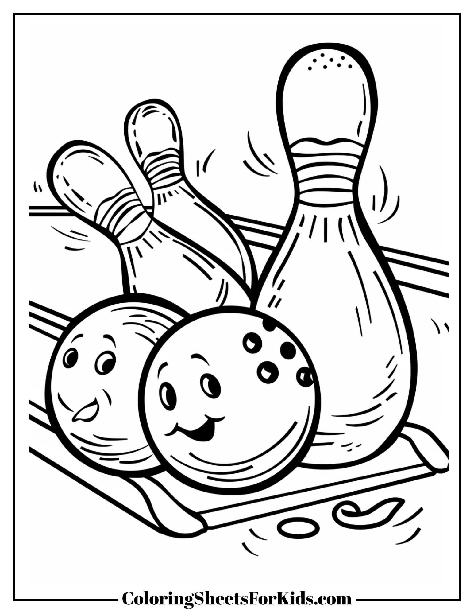 Bowling Coloring Pages (Free Downloads) - Coloring Sheets For Kids for Free Printable Bowling Ball Template