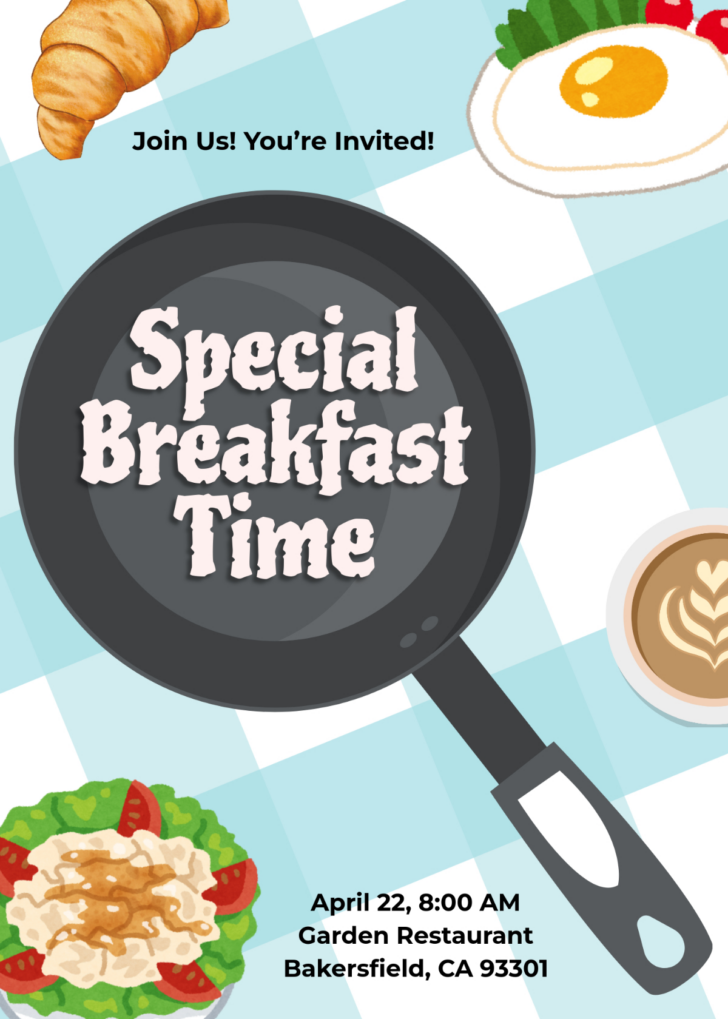 Free Printable Breakfast Invitation Template