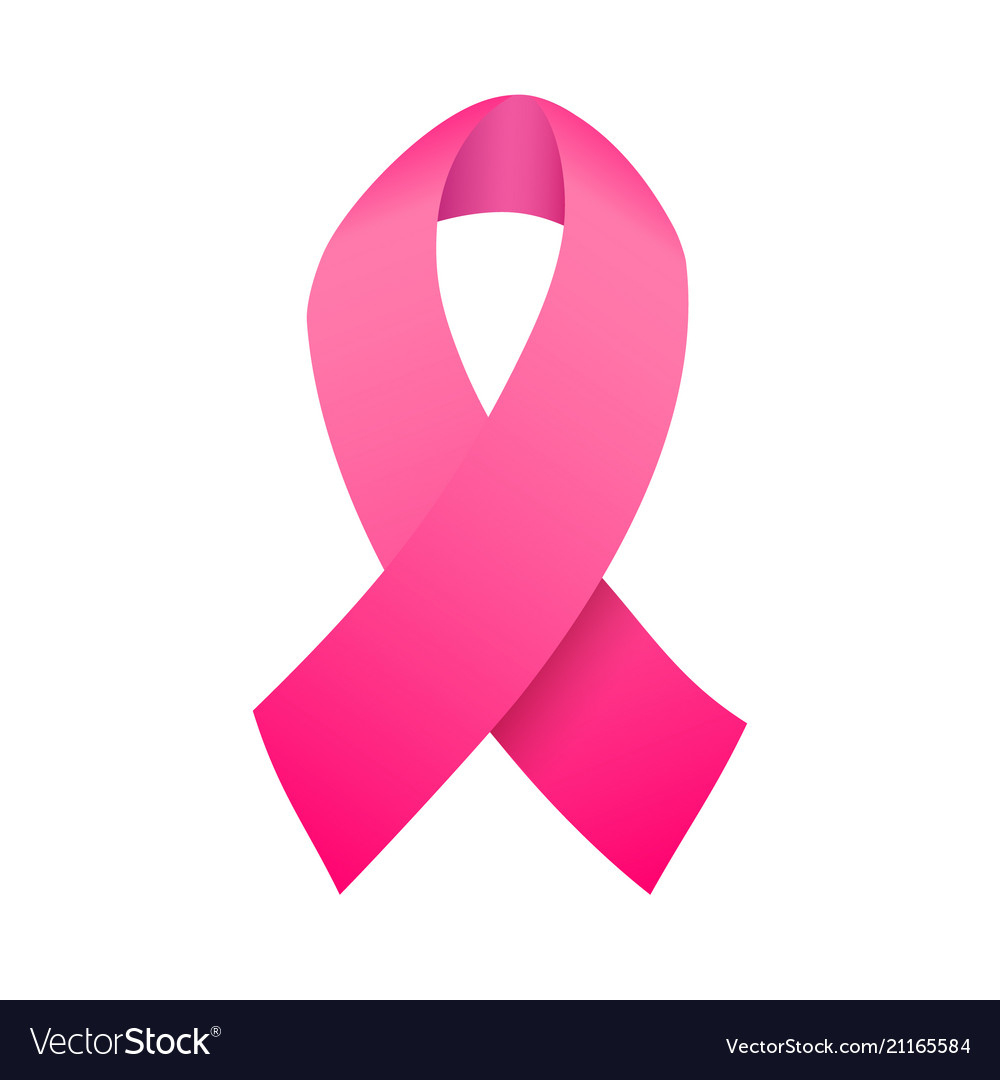 Breast Cancer Awareness Ribbon Template Royalty Free Vector intended for Free Printable Awareness Ribbon Template