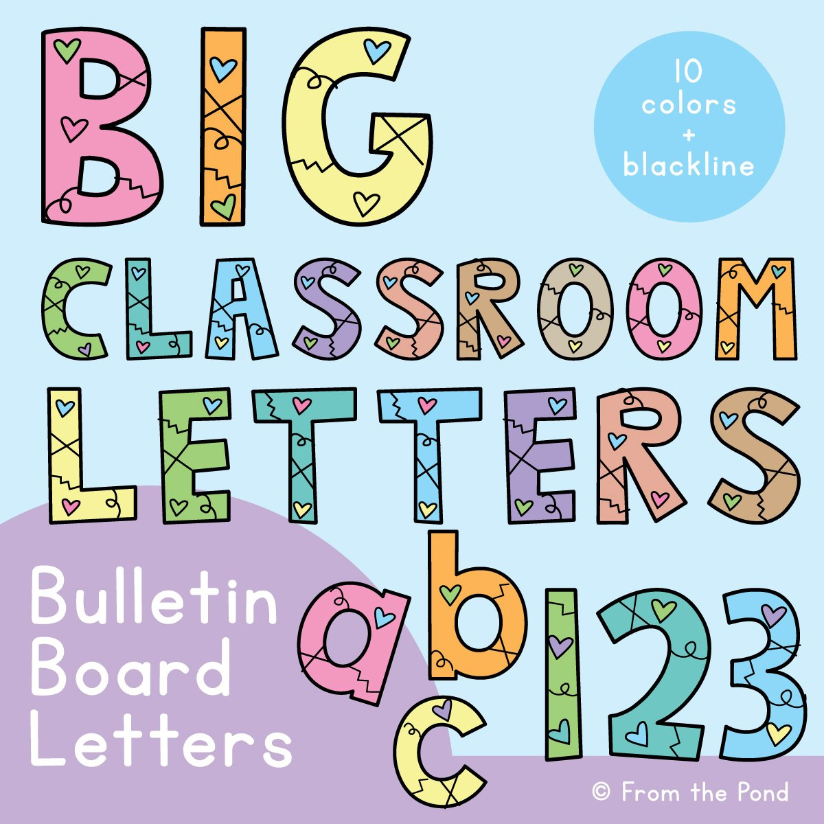 Bulletin Board Letters For The Classroom - Just Print And Display inside Free Printable Bulletin Board Letter Template