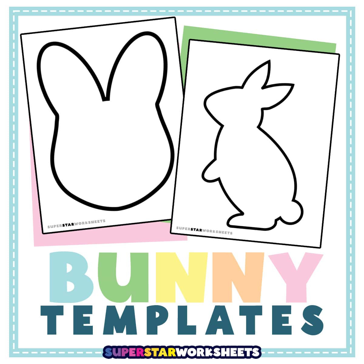 Bunny Template - Superstar Worksheets inside Free Printable Easter Bunny Template