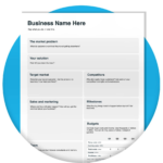 Business Plan Templates – Create A Business Plan | Xero Inside Free Printable Business Plan Template
