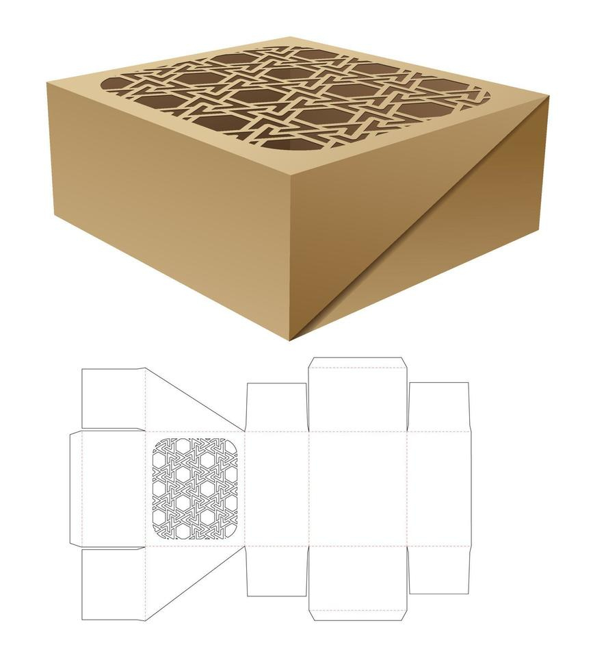 Cake Packaging Box Template Vector Art, Icons, And Graphics For inside Free Printable Cake Box Template