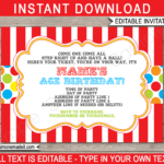 Carnival Invitation Template   Colorful With Free Printable Carnival Invitation Template