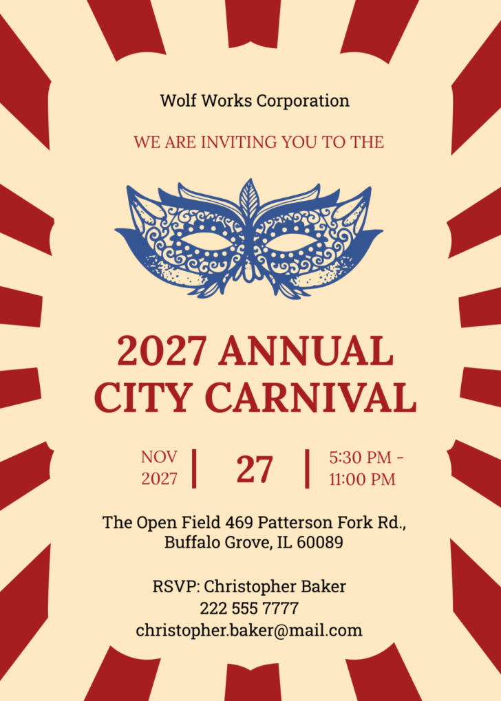 Free Printable Carnival Invitation Template
