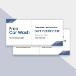 Carwash Gift Certificate Template In Pages, Psd, Illustrator, Word With Regard To Free Printable Car Wash Gift Certificate Template