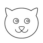Cat Face Outline   Free Printable Template | Planerium In Free Printable Cat Face Template