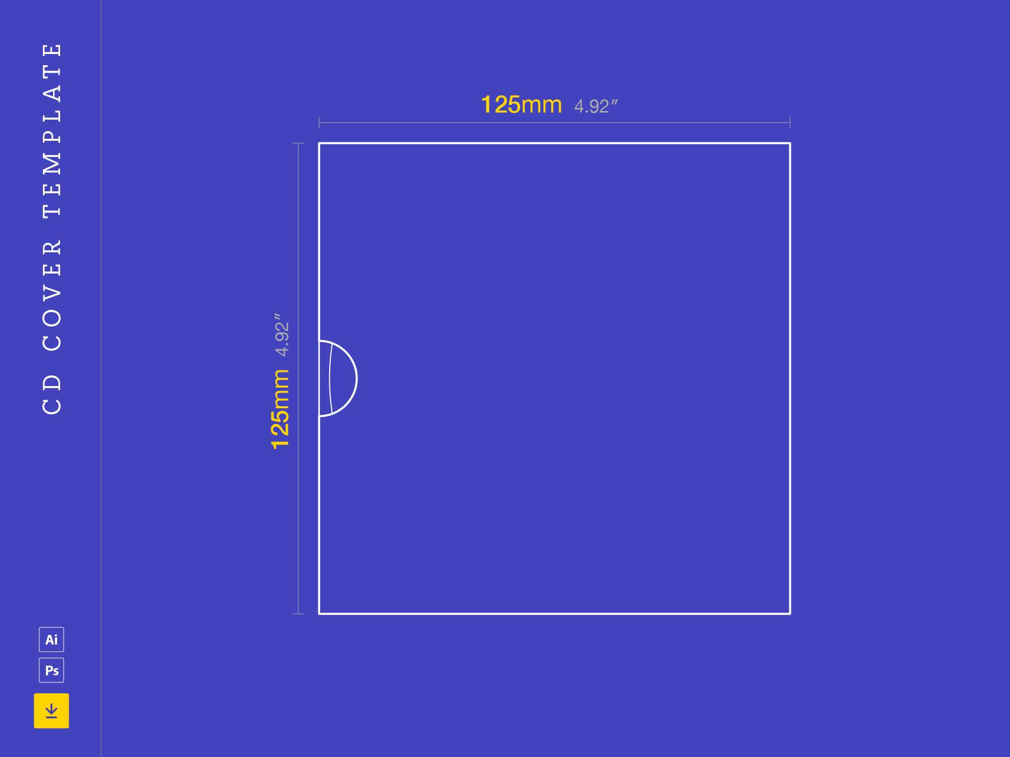 Cd Cover Template | Ai, Svg, Vector | Free Download | Imockups in Free Printable Cd Label Template