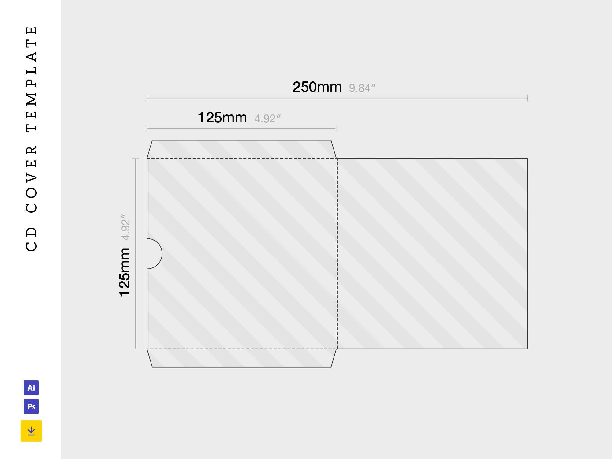 Cd Cover Template | Ai, Svg, Vector | Free Download | Imockups within Free Printable Cd Label Template