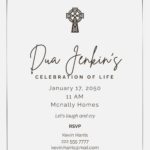 Celebration Of Life Invitation Templates   Edit Online & Download Intended For Free Printable Celebration Of Life Template