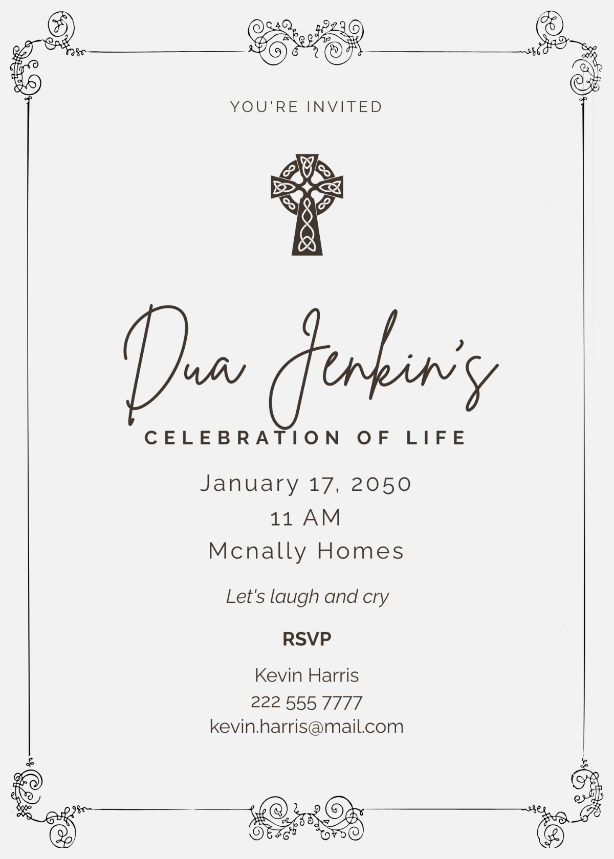 Celebration Of Life Invitation Templates - Edit Online &amp;amp; Download intended for Free Printable Celebration of Life Template