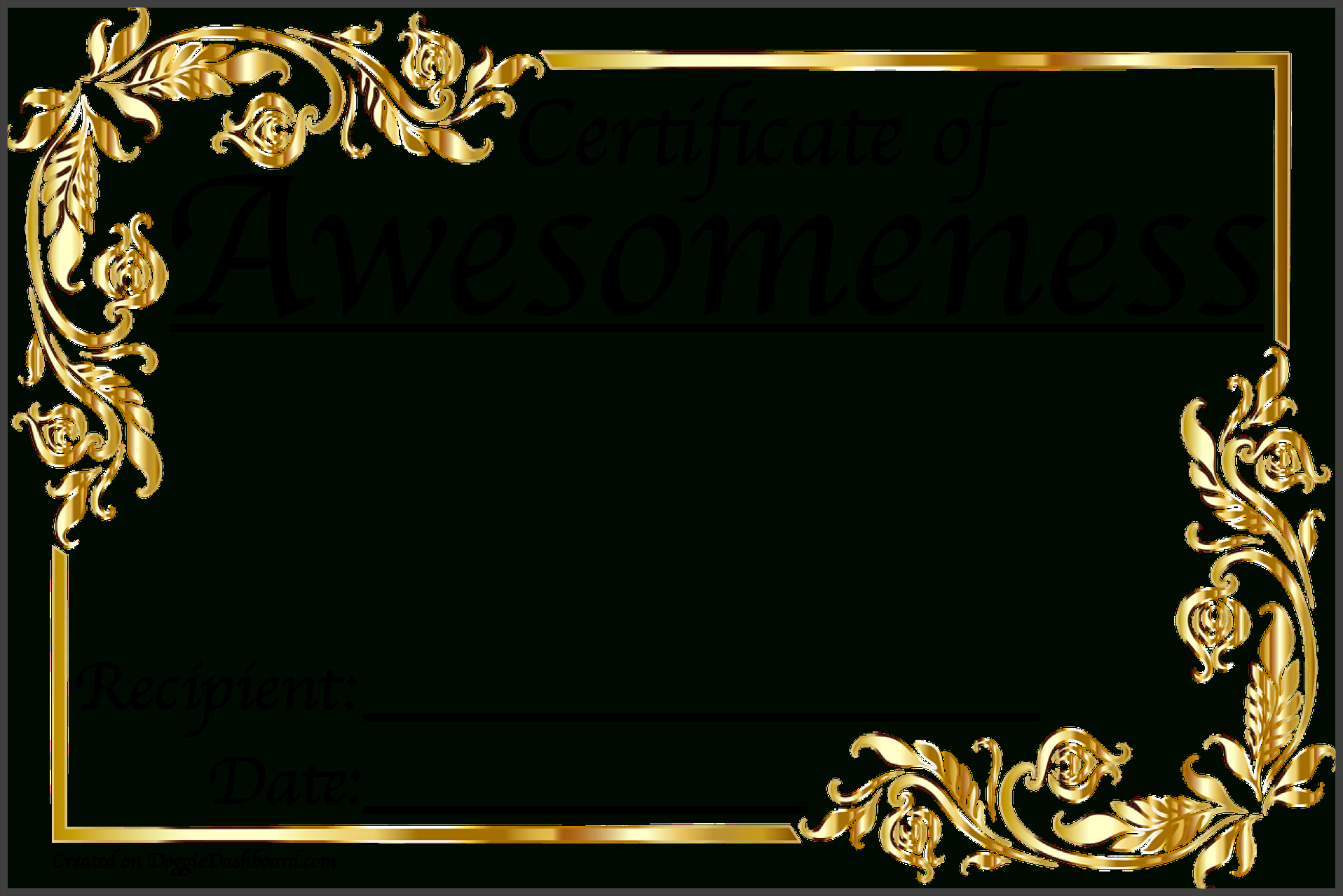 Certificate Of Awesomeness for Free Printable Certificate of Awesomeness Template