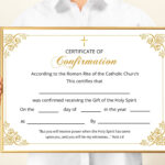 Certificate Of Confirmation Template, Sacrament Of Confirmation Intended For Free Printable Catholic Confirmation Certificate Template