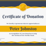 Certificate Of Donation Template   Venngage With Free Printable Donation Certificate Template
