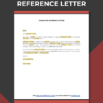 Character Reference Letter Template In Pages, Outlook, Word Throughout Free Printable Character Reference Template