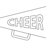 Cheer Megaphone Coloring Page | Free Printable Coloring Pages Throughout Free Printable Cheer Megaphone Template