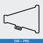 Cheer Megaphone Svg, Digital Download, Cheerleading Svg Inside Free Printable Cheer Megaphone Template