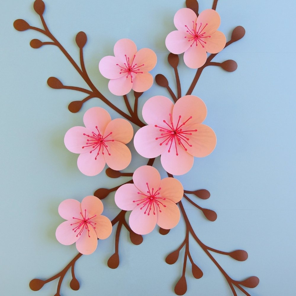 Cherry Blossom Paper Flower Templates - Fancybloom for Free Printable Cherry Blossom Template