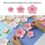 Cherry Blossom Paper Flower Templates   Fancybloom Intended For Free Printable Cherry Blossom Template