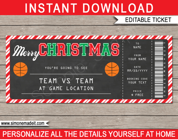 Free Printable Basketball Ticket Template