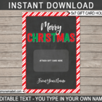 Christmas Gift Card Holder For Free Printable Gift Card Holder Template