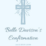 Church Confirmation Invitation In Illustrator, Psd, Word With Regard To Free Printable Confirmation Invitation Template