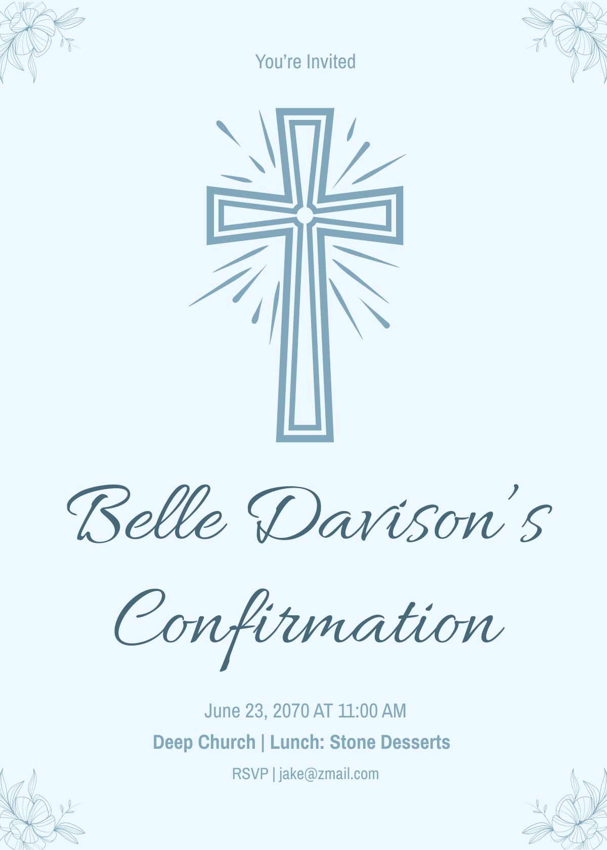 Church Confirmation Invitation In Illustrator, Psd, Word with regard to Free Printable Confirmation Invitation Template