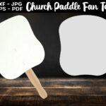 Church Paddle Fan Template Sublimation Label With Free Printable Church Fan Template
