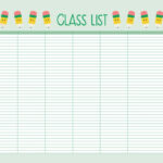 Class List Templates   12 Free Printables | Printabulls Inside Free Printable Class List Template For Teachers