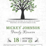 Classic Family Reunion Invitation Design Template In Word, Psd With Free Printable Family Reunion Invitation Template