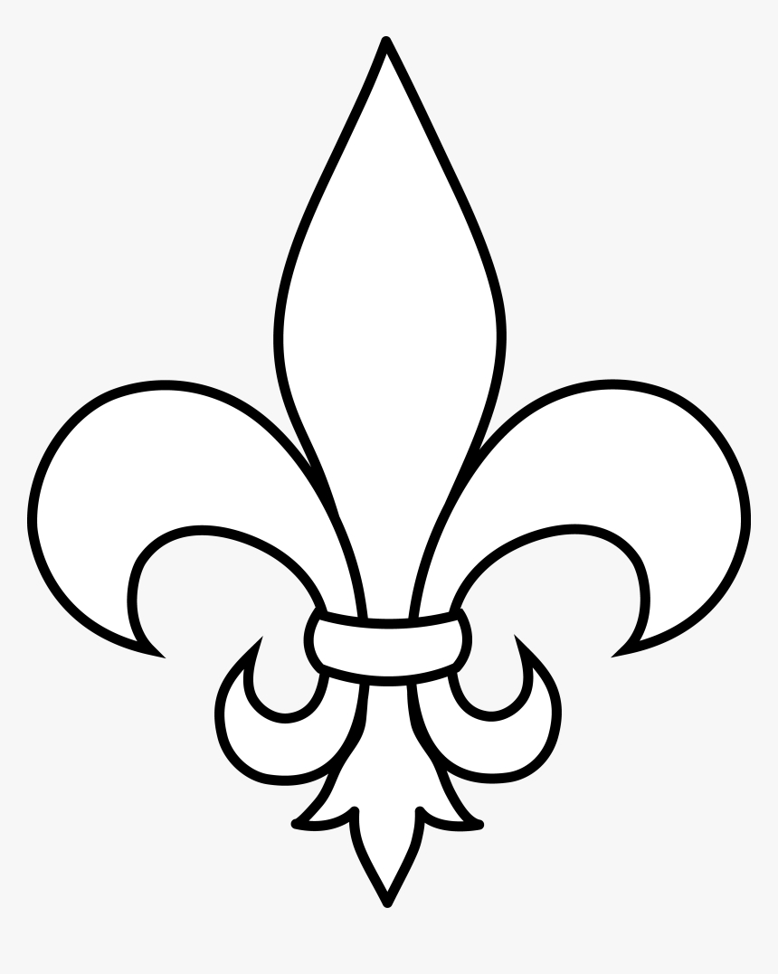 Clip Art Fleur De Lys Outline - Fleur De Lis White, Hd Png inside Free Printable Fleur De Lis Template